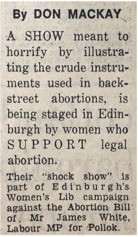 The introductory paragraph to a newspaper article, reading that the public exhibition was ‘a show meant to horrify’ and a ‘shock show’