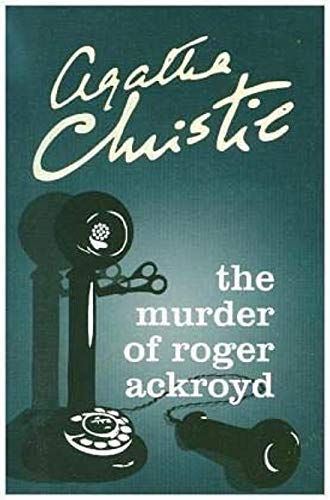 Book cover with an image of an old-fashioned black telephone. Text reads 'Agatha Christie''The Murder of Roger Ackroyd'